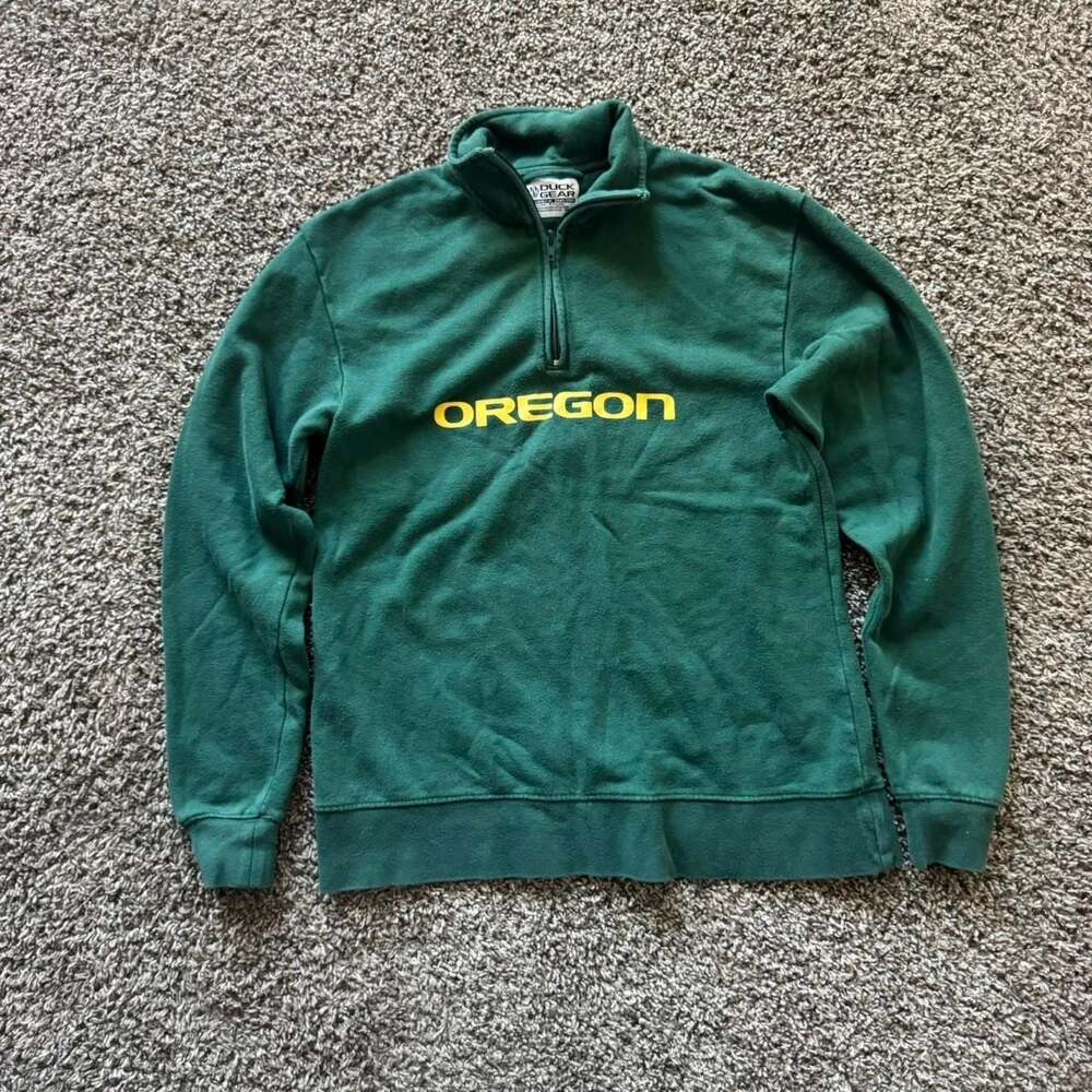 Duck Gear Oregon Ducks Quarter Zip Fleece Sweatshirt